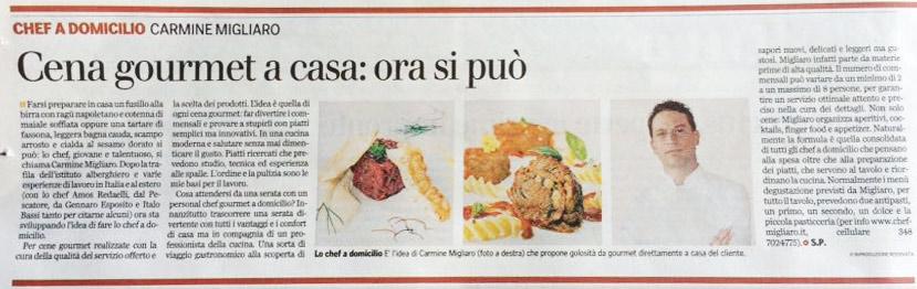 Gazzetta di Parma Chef Carmine Migliaro